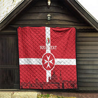 Personalized Malta Independence Day Quilt Maltese Cross Heritage Pride