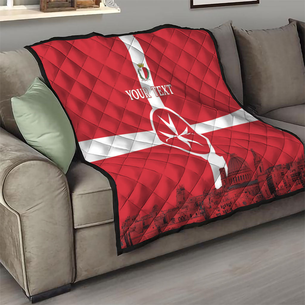 Personalized Malta Independence Day Quilt Maltese Cross Heritage Pride