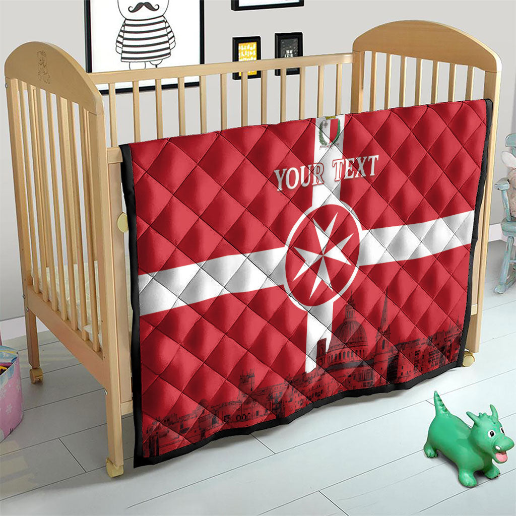 Personalized Malta Independence Day Quilt Maltese Cross Heritage Pride
