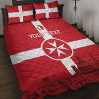 Personalized Malta Independence Day Quilt Bed Set Maltese Cross Heritage Pride