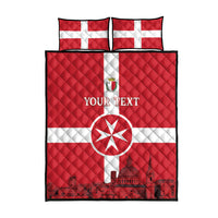 Personalized Malta Independence Day Quilt Bed Set Maltese Cross Heritage Pride