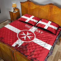 Personalized Malta Independence Day Quilt Bed Set Maltese Cross Heritage Pride