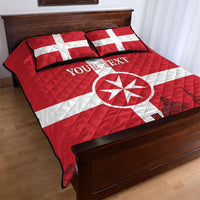 Personalized Malta Independence Day Quilt Bed Set Maltese Cross Heritage Pride