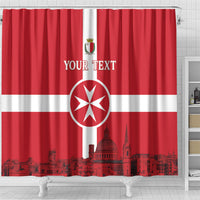 Personalized Malta Independence Day Shower Curtain Maltese Cross Heritage Pride