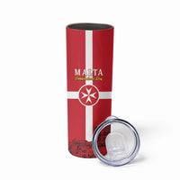 Personalized Malta Independence Day Skinny Tumbler Maltese Cross Heritage Pride
