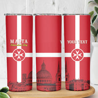 Personalized Malta Independence Day Skinny Tumbler Maltese Cross Heritage Pride