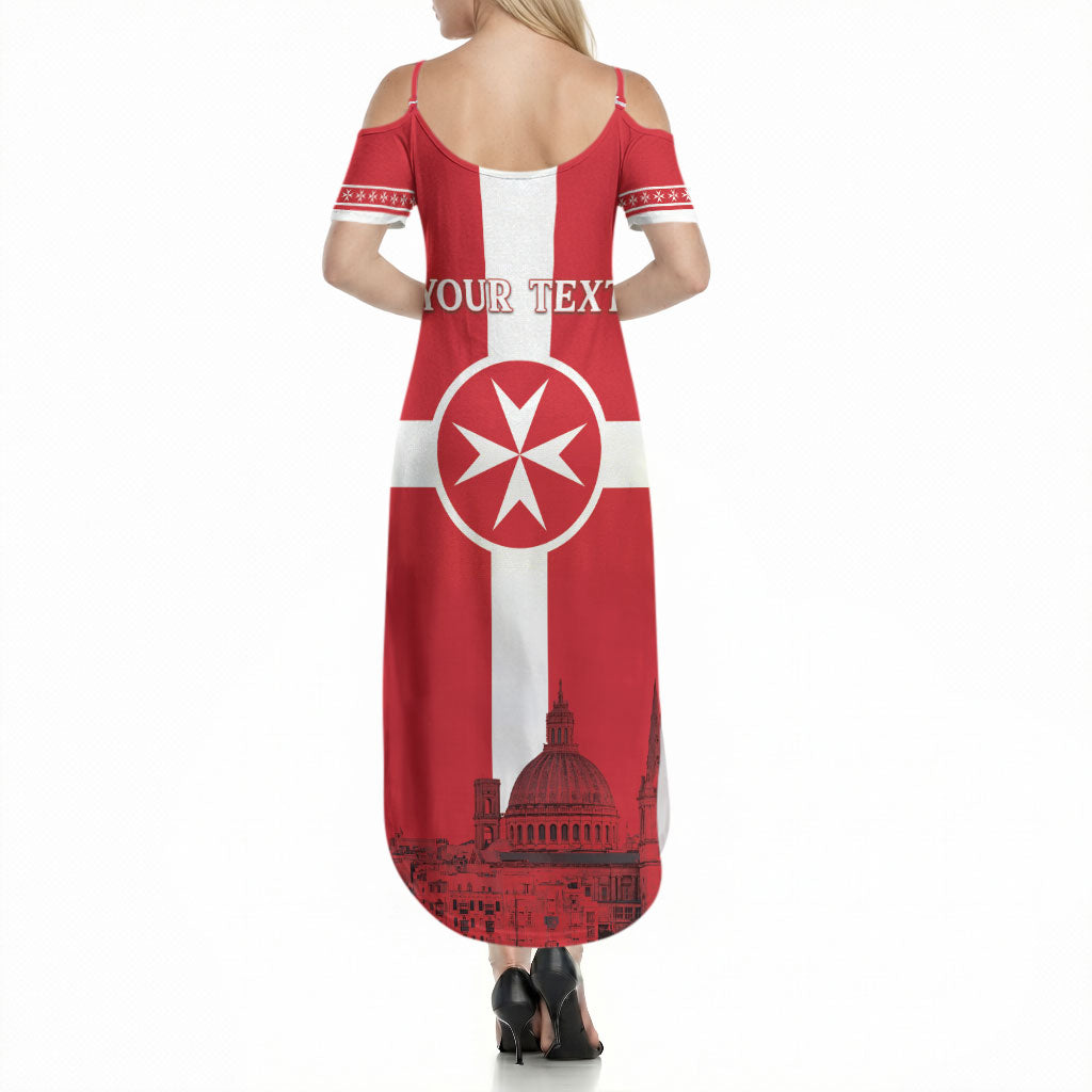 Personalized Malta Independence Day Summer Maxi Dress Maltese Cross Heritage Pride