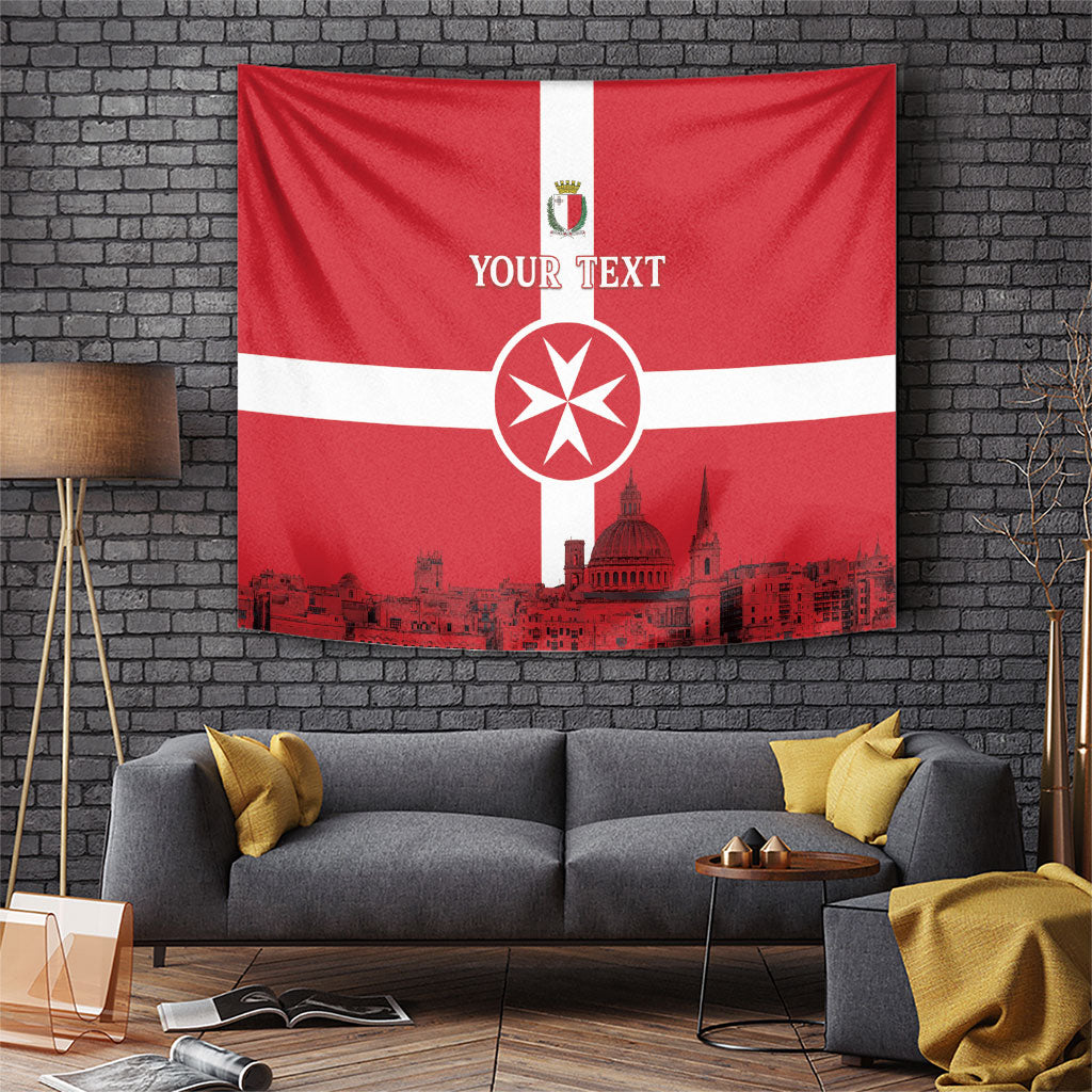 Personalized Malta Independence Day Tapestry Maltese Cross Heritage Pride