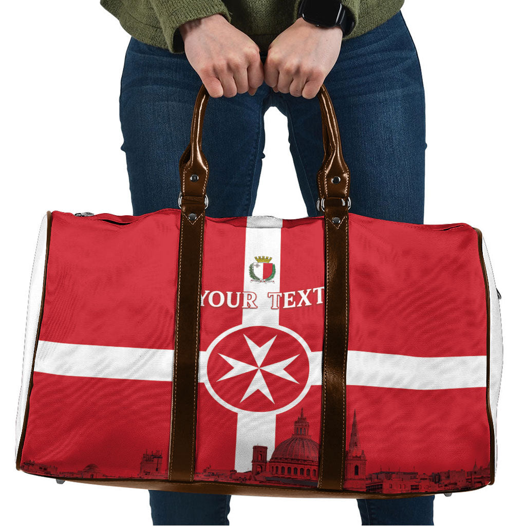 Personalized Malta Independence Day Travel Bag Maltese Cross Heritage Pride