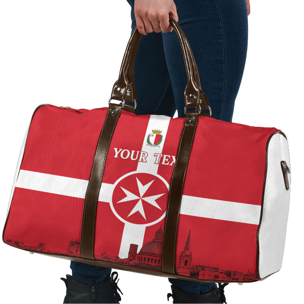 Personalized Malta Independence Day Travel Bag Maltese Cross Heritage Pride