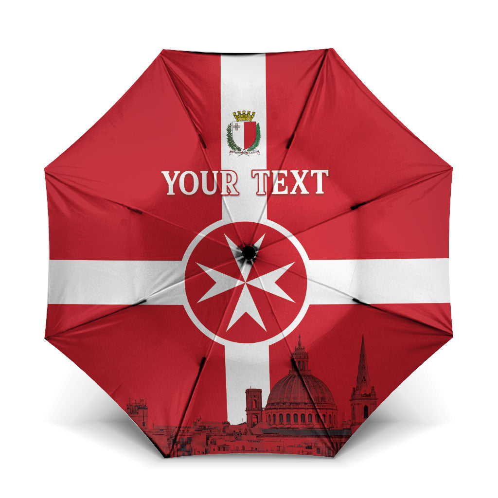 Personalized Malta Independence Day Umbrella Maltese Cross Heritage Pride