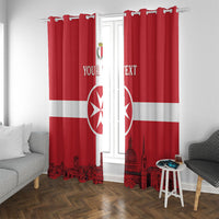 Personalized Malta Independence Day Window Curtain Maltese Cross Heritage Pride