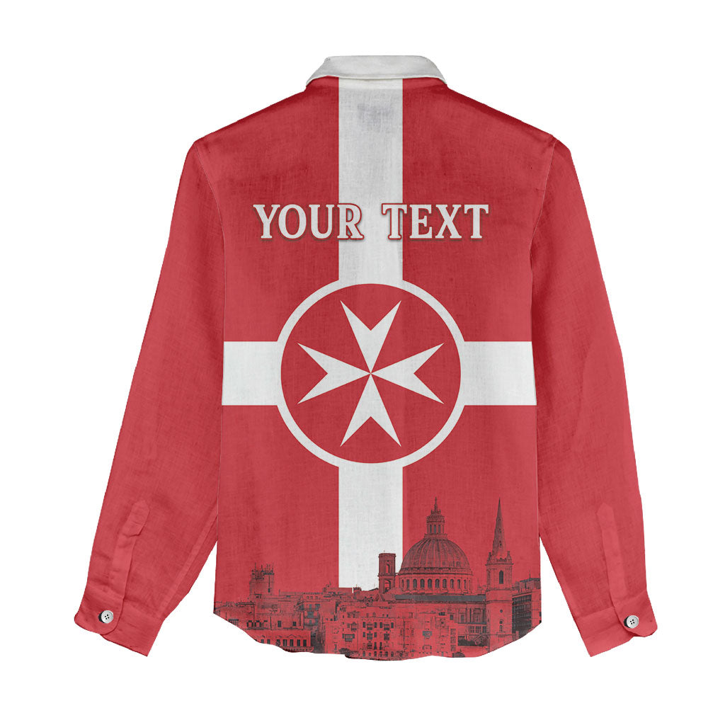 Personalized Malta Independence Day Women Casual Shirt Maltese Cross Heritage Pride