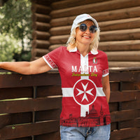 Personalized Malta Independence Day Women Polo Shirt Maltese Cross Heritage Pride
