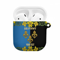 Personalized Monmouthshire Wales AirPods Case Sir Fynwy Flag With Welsh Daffodil - Wonder Print Shop