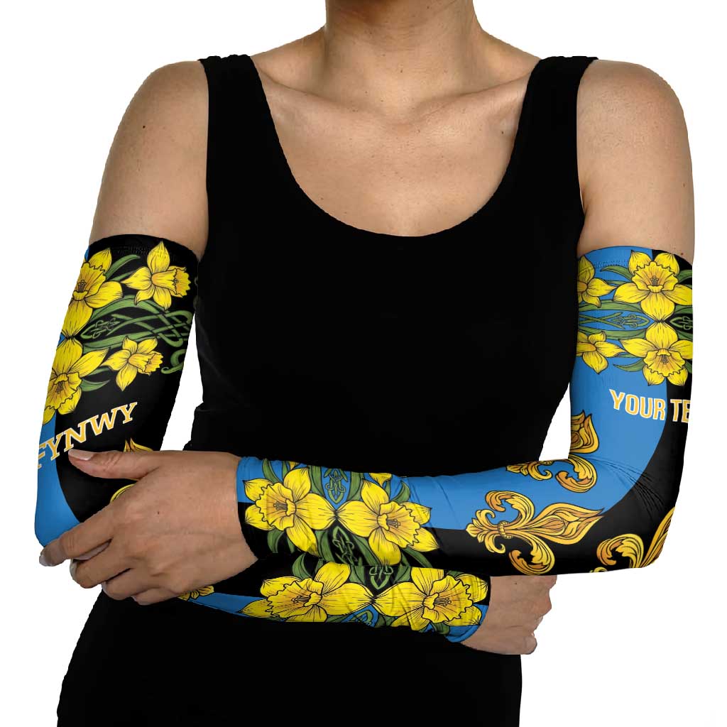 Personalized Monmouthshire Wales Arm Sleeves Sir Fynwy Flag With Welsh Daffodil - Wonder Print Shop