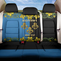 Personalized Monmouthshire Wales Back Car Seat Cover Sir Fynwy Flag With Welsh Daffodil - Wonder Print Shop