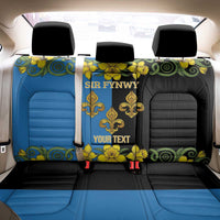Personalized Monmouthshire Wales Back Car Seat Cover Sir Fynwy Flag With Welsh Daffodil - Wonder Print Shop