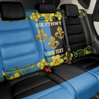 Personalized Monmouthshire Wales Back Car Seat Cover Sir Fynwy Flag With Welsh Daffodil - Wonder Print Shop