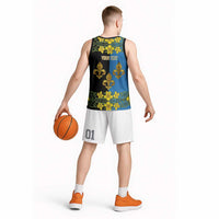 Personalized Monmouthshire Wales Basketball Jersey Sir Fynwy Flag With Welsh Daffodil - Wonder Print Shop