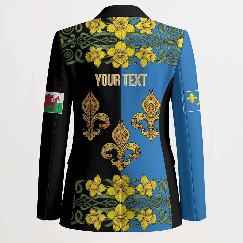 Personalized Monmouthshire Wales Blazer Sir Fynwy Flag With Welsh Daffodil - Wonder Print Shop