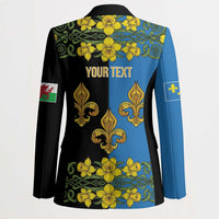 Personalized Monmouthshire Wales Blazer Sir Fynwy Flag With Welsh Daffodil - Wonder Print Shop