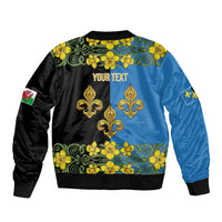Personalized Monmouthshire Wales Bomber Jacket Sir Fynwy Flag With Welsh Daffodil - Wonder Print Shop