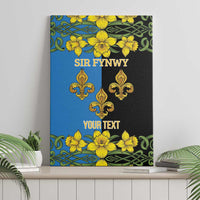 Personalized Monmouthshire Wales Canvas Wall Art Sir Fynwy Flag With Welsh Daffodil - Wonder Print Shop