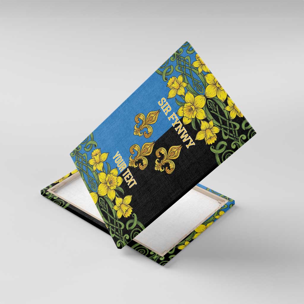 Personalized Monmouthshire Wales Canvas Wall Art Sir Fynwy Flag With Welsh Daffodil - Wonder Print Shop