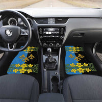 Personalized Monmouthshire Wales Car Mats Sir Fynwy Flag With Welsh Daffodil - Wonder Print Shop