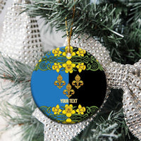 Personalized Monmouthshire Wales Ceramic Ornament Sir Fynwy Flag With Welsh Daffodil - Wonder Print Shop