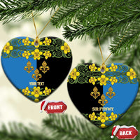 Personalized Monmouthshire Wales Ceramic Ornament Sir Fynwy Flag With Welsh Daffodil - Wonder Print Shop