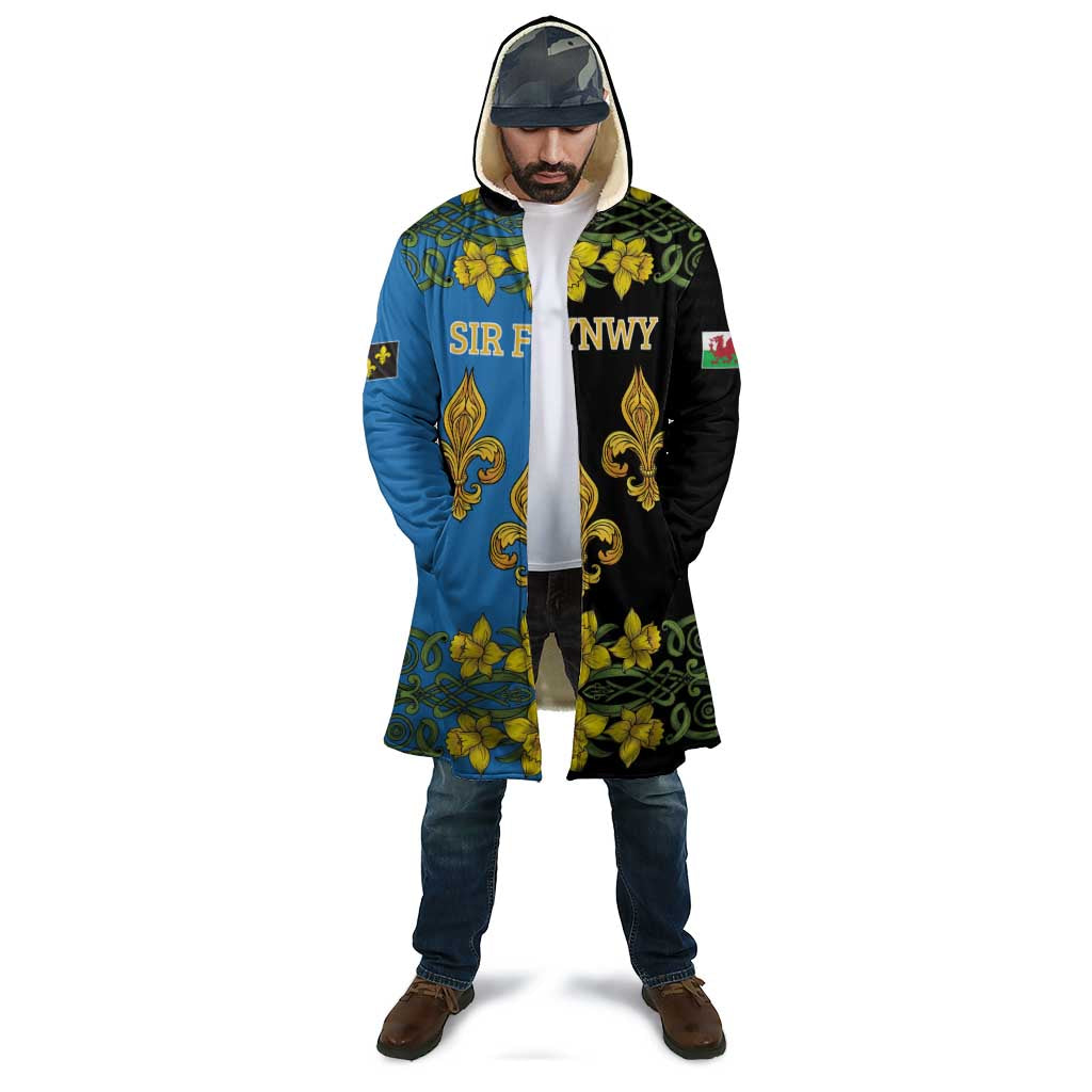 Personalized Monmouthshire Wales Cloak Sir Fynwy Flag With Welsh Daffodil - Wonder Print Shop