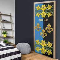 Personalized Monmouthshire Wales Door Cover Sir Fynwy Flag With Welsh Daffodil - Wonder Print Shop