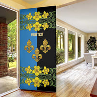 Personalized Monmouthshire Wales Door Cover Sir Fynwy Flag With Welsh Daffodil - Wonder Print Shop