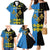 Personalized Monmouthshire Wales Family Matching Mermaid Dress and Hawaiian Shirt Sir Fynwy Flag With Welsh Daffodil - Wonder Print Shop