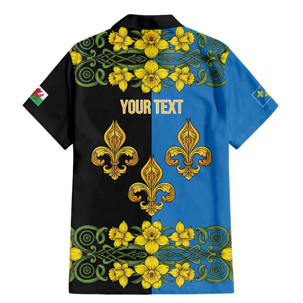 Personalized Monmouthshire Wales Family Matching Mermaid Dress and Hawaiian Shirt Sir Fynwy Flag With Welsh Daffodil - Wonder Print Shop