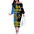 Personalized Monmouthshire Wales Family Matching Off The Shoulder Long Sleeve Dress and Hawaiian Shirt Sir Fynwy Flag With Welsh Daffodil - Wonder Print Shop