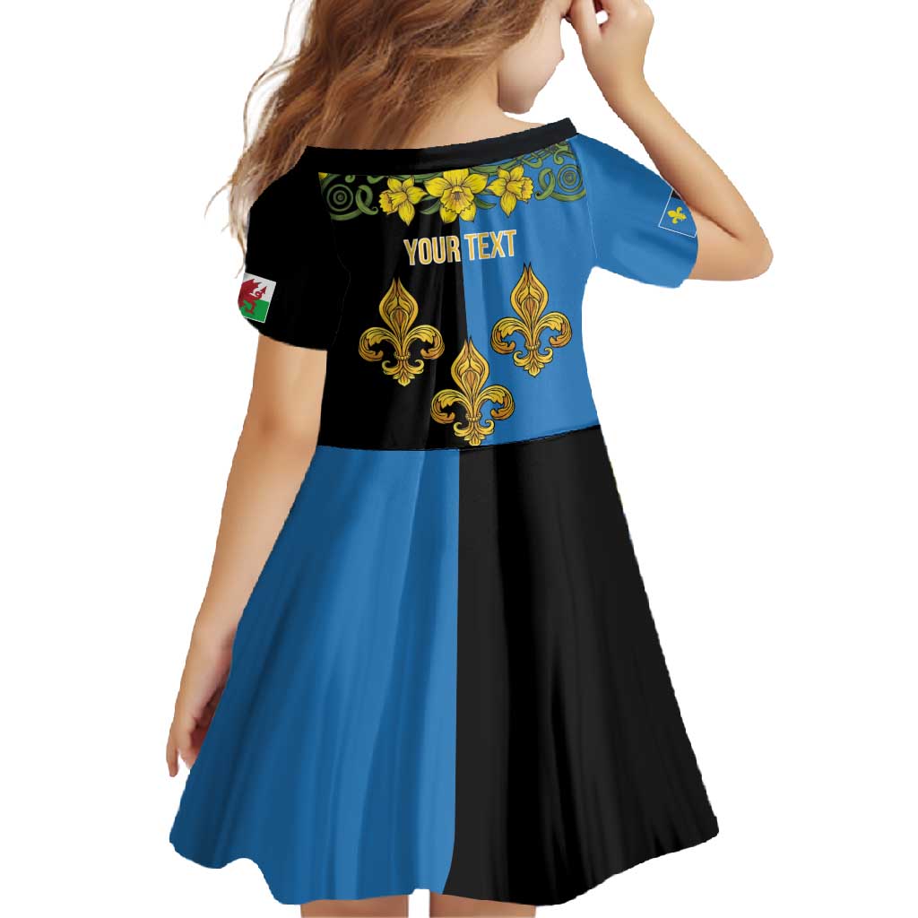 Personalized Monmouthshire Wales Family Matching Off Shoulder Maxi Dress and Hawaiian Shirt Sir Fynwy Flag With Welsh Daffodil - Wonder Print Shop