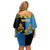 Personalized Monmouthshire Wales Family Matching Off Shoulder Short Dress and Hawaiian Shirt Sir Fynwy Flag With Welsh Daffodil - Wonder Print Shop