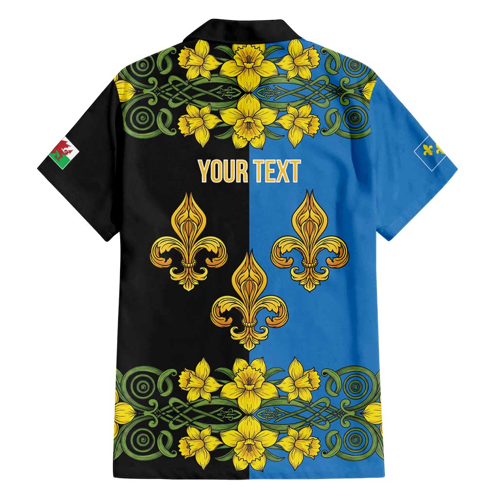 Personalized Monmouthshire Wales Family Matching Tank Maxi Dress and Hawaiian Shirt Sir Fynwy Flag With Welsh Daffodil - Wonder Print Shop