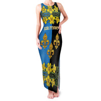 Personalized Monmouthshire Wales Family Matching Tank Maxi Dress and Hawaiian Shirt Sir Fynwy Flag With Welsh Daffodil - Wonder Print Shop