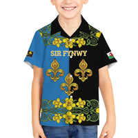 Personalized Monmouthshire Wales Family Matching Tank Maxi Dress and Hawaiian Shirt Sir Fynwy Flag With Welsh Daffodil - Wonder Print Shop