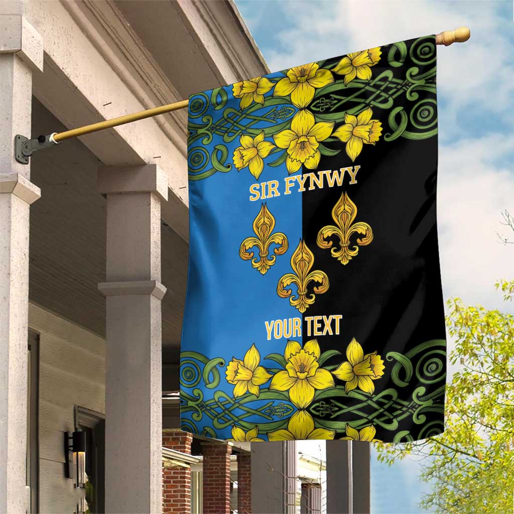 Personalized Monmouthshire Wales Garden Flag Sir Fynwy Flag With Welsh Daffodil - Wonder Print Shop