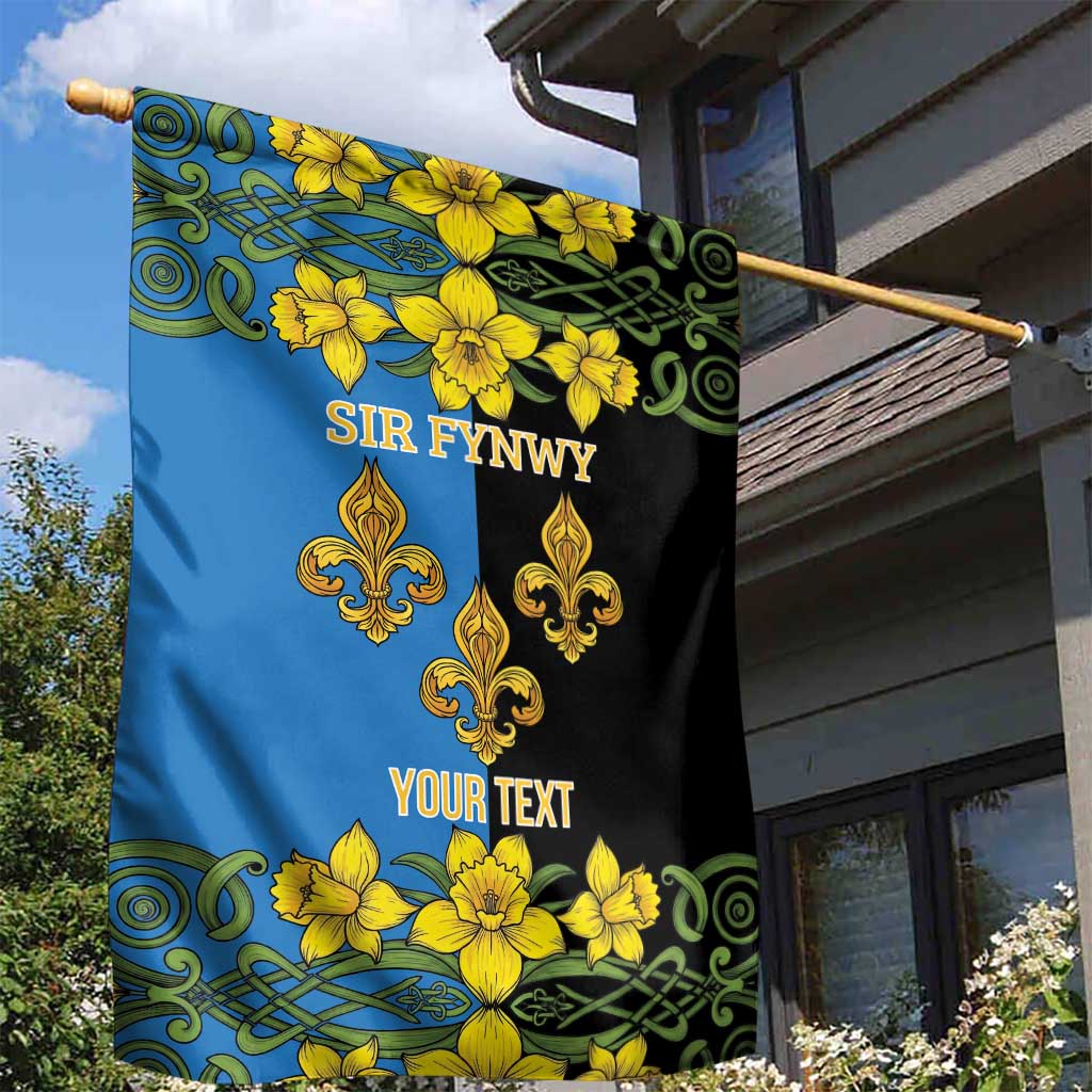 Personalized Monmouthshire Wales Garden Flag Sir Fynwy Flag With Welsh Daffodil - Wonder Print Shop