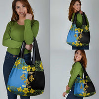 Personalized Monmouthshire Wales Grocery Bag Sir Fynwy Flag With Welsh Daffodil - Wonder Print Shop