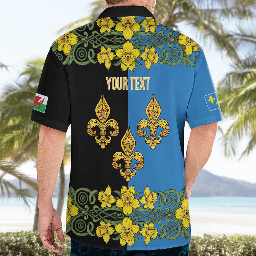 Personalized Monmouthshire Wales Hawaiian Shirt Sir Fynwy Flag With Welsh Daffodil - Wonder Print Shop