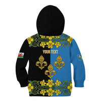 Personalized Monmouthshire Wales Kid Hoodie Sir Fynwy Flag With Welsh Daffodil - Wonder Print Shop