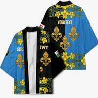 Personalized Monmouthshire Wales Kimono Sir Fynwy Flag With Welsh Daffodil - Wonder Print Shop