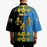 Personalized Monmouthshire Wales Kimono Sir Fynwy Flag With Welsh Daffodil - Wonder Print Shop